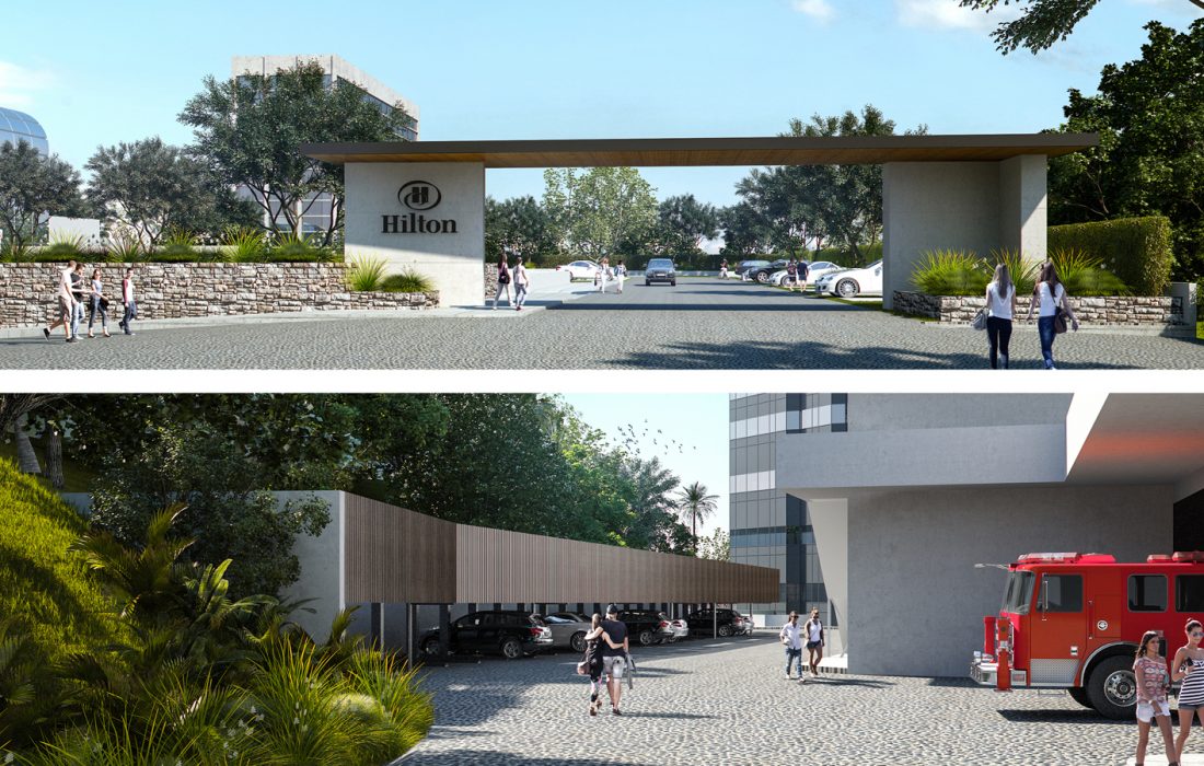 Large Architecture Hilton Universal City